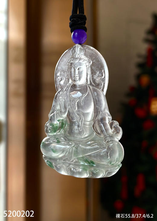 玻璃种飘花观音吊坠【5200202】具体价格微信咨询 商品图8