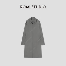 ROMI STUDIO“松弛自在”铜氨丝双面穿宽松垂感风衣外套RW24WW41273
