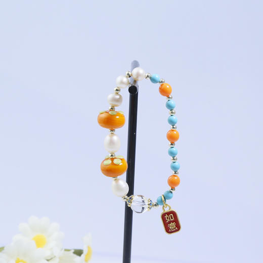 自营（眷一珠宝）-儿童天然淡水珍珠柿柿如意手链巴洛克珍珠宝宝手串小朋友礼物 商品图0