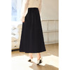VICTORIA&VERA春季“云舒”简约扣子褶皱松紧腰A字大裙摆半身裙 商品缩略图4