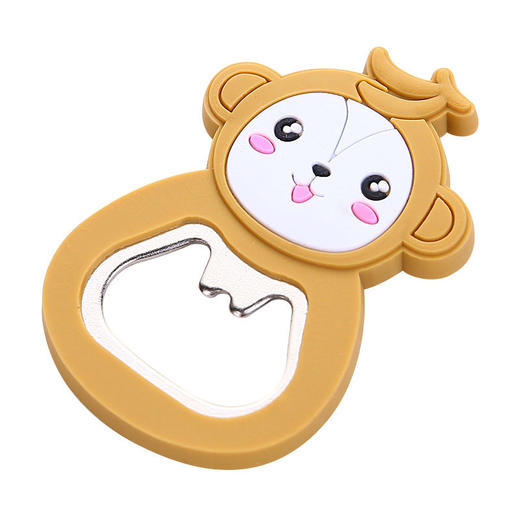 多功能啤酒瓶器瓶起卡通硅胶冰箱贴开酒开瓶器瓶起子可爱创意酒 商品图4