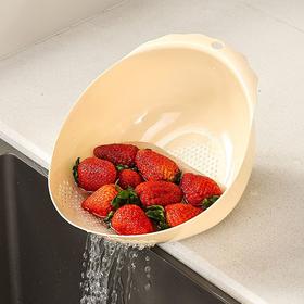 盆北欧细孔水果新款沥水淘米塑料篮洗菜筛淘米盆家用洗米神器厨房