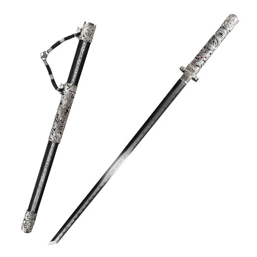 震天唐刀 汉唐刀剑  龙泉沈广隆宝剑 一体刀剑传统宝剑  未开刃 商品图5