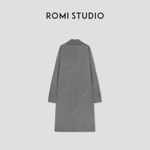 ROMI STUDIO“松弛自在”铜氨丝双面穿宽松垂感风衣外套RW24WW41273 商品图1
