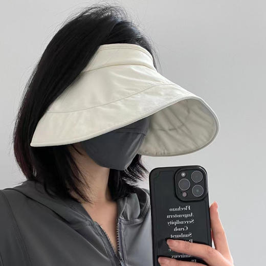 夏季新款防紫外线可折叠帽子遮阳蛋卷轻盈便携空顶透气太阳防晒帽2025新款小红书爆款 商品图1