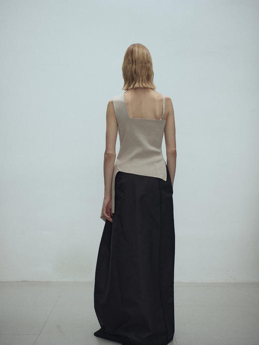 VC｜SS25078 Kaz one shoulder knit  top  [上衣 白 / 卡其 ] 商品图2