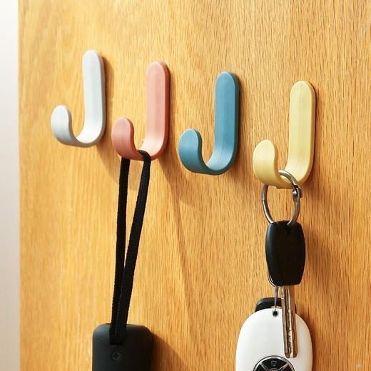 强力粘胶壁挂墙壁卫生间门后衣服承重衣架毛巾挂钩粘钩墙上免打孔 商品图1