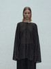 VC｜SS25138 Amani sheer gathered blouse [衬衫 黑 ] 商品缩略图0