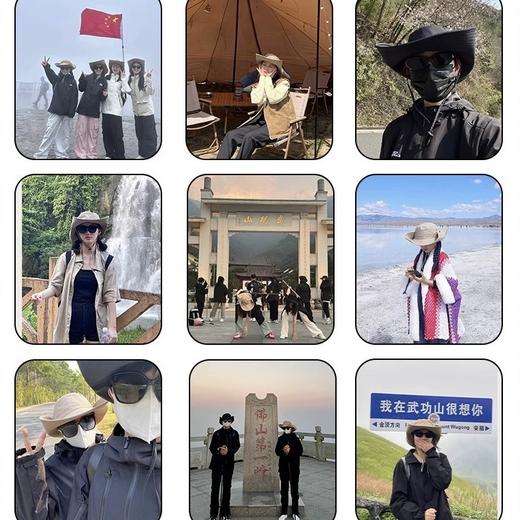 西部牛仔渔夫帽户外登山帽沙漠草原新疆旅游穿搭大头围防晒遮阳帽 商品图2