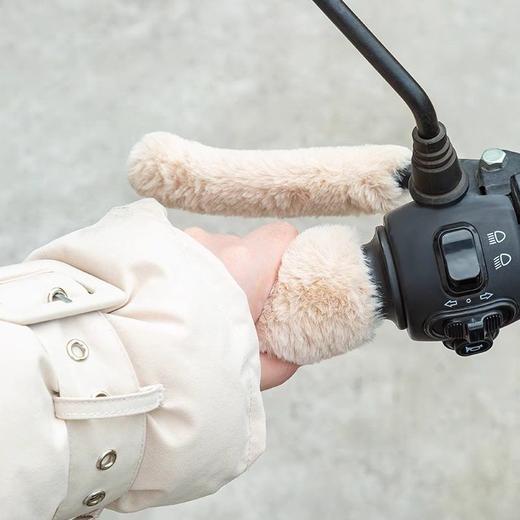 套罩电摩把套毛绒三轮车保暖油门电动车自行车加厚防寒冬季通用手 商品图2