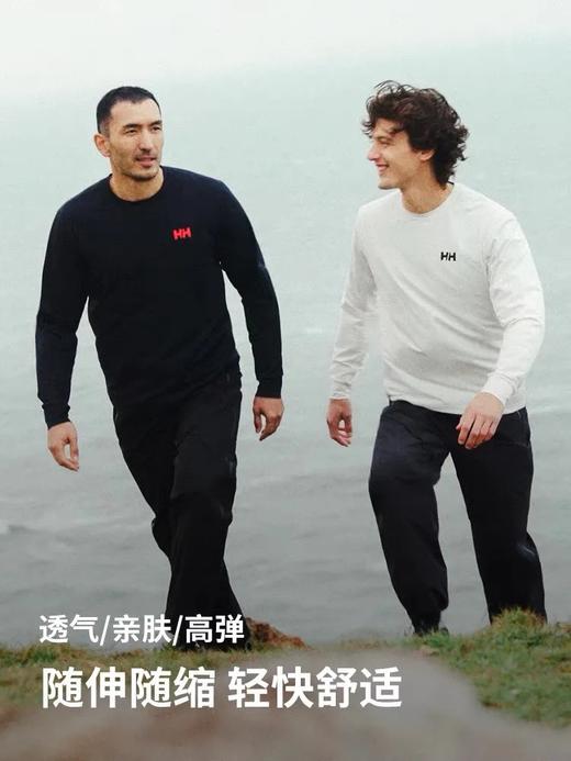 HH 25春新情侣款休闲速干弹力图案印花长袖T恤圆领卫衣 这款卫衣具有更加舒适性能 商品图0