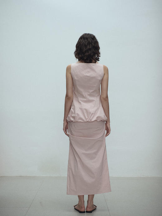 VC｜SS25075 Udo gathered skirt [半身裙 白 / 棕 / 粉 ] 商品图4