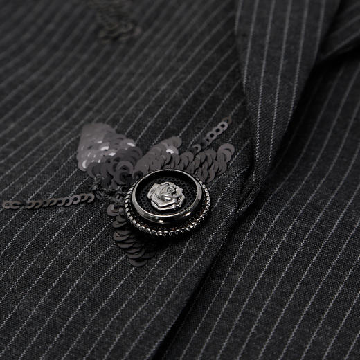 RE1A1斯尔丽25春季新款绣花绣亮片工艺箱式短款时尚搭配性强西装外套 商品图5