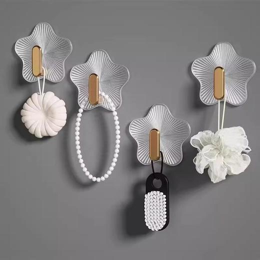 强力超强衣服墙上免打孔衣钩挂钩粘钩轻奢星星置物架贴门后挂无痕 商品图0