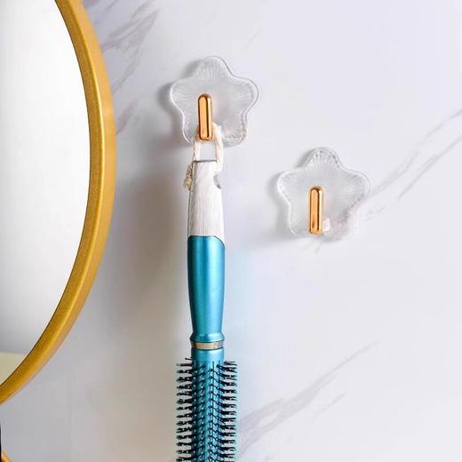 强力超强衣服墙上免打孔衣钩挂钩粘钩轻奢星星置物架贴门后挂无痕 商品图2