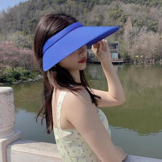 韩国新款大檐百搭防晒帽防紫外线uv空顶帽户外旅游日系冰丝太阳帽2025新款小红书爆款 商品图2