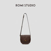 ROMI STUDIO“英伦复古”100%头层牛皮单肩斜跨马鞍包 RW24LP31031 商品缩略图0