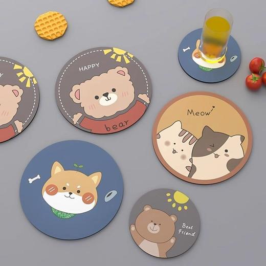 防烫垫道具盘子隔热餐桌垫简约拍垫摆耐高温杯垫防滑垫鼠标垫卡通 商品图2