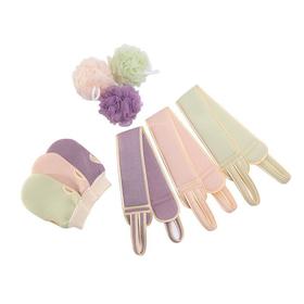 新双面强力球巾拉套装洗澡搓去污女沐浴成人搓澡神器背条泥搓澡巾