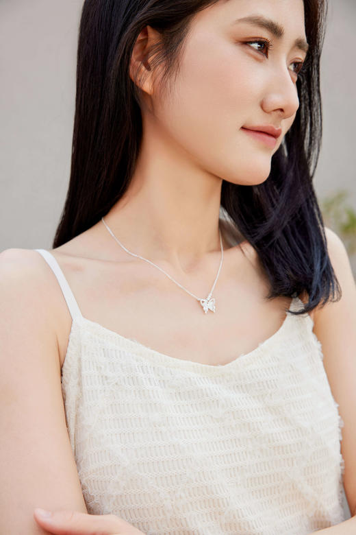 猫眼石蝴蝶项链百搭精致锁骨链高级感轻奢项链5607- 商品图1