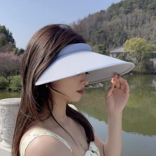 韩国新款大檐百搭防晒帽防紫外线uv空顶帽户外旅游日系冰丝太阳帽2025新款小红书爆款 商品图1