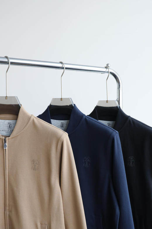 BRUNE11O CUCINE11I丝光珠地 双拉链飞行夹克外套 WT830 商品图4