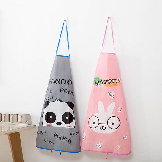 女士卡通家居防油半透明男公主成人厨房可爱围裙防水围裙防污做饭 商品图3