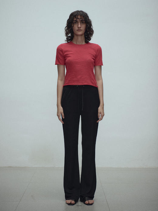 VC｜SS25128 Sora flared trousers [长裤 黑 / 白] 商品图0