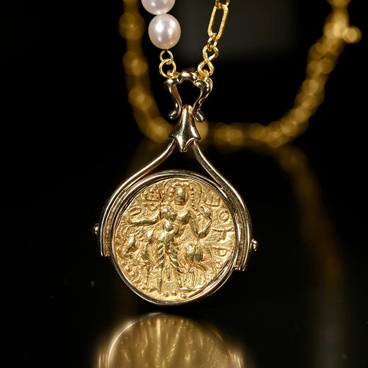 贵霜帝国金币+欧洲vintage珍珠项链 商品图4