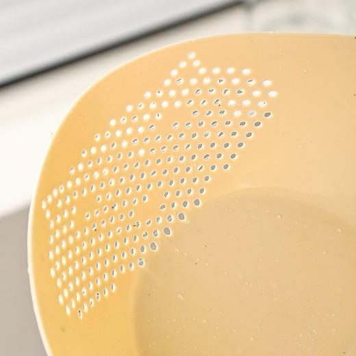 盆北欧细孔水果新款沥水淘米塑料篮洗菜筛淘米盆家用洗米神器厨房 商品图2