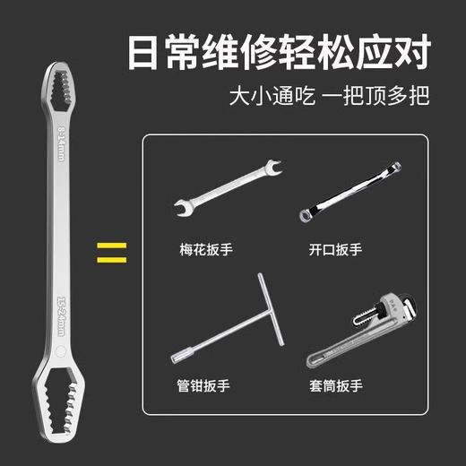 套装万能扳手8开口自紧24mm扳手-多功能批发梅花工具双头扳手活动 商品图2