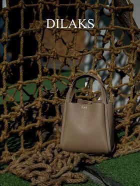 DILAKS迪莱克丝 2024年冬季真皮手提小包轻奢水桶包精致通勤斜挎包