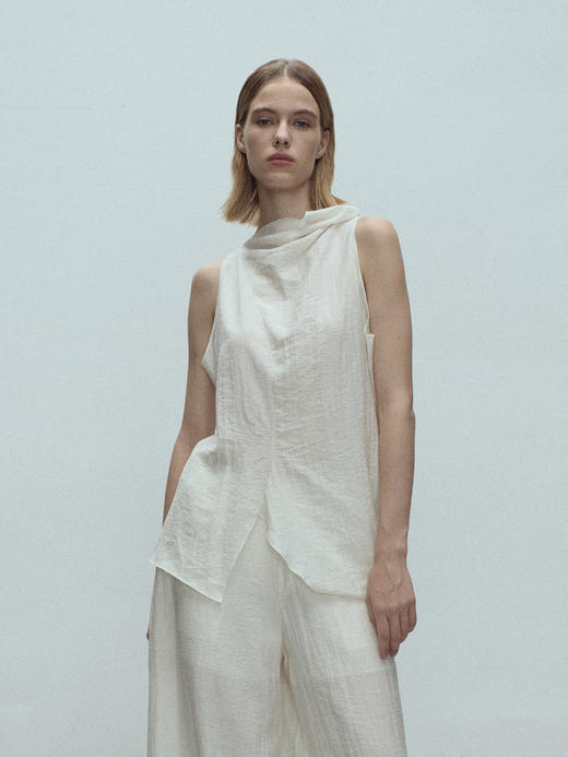 VC｜SS25065 Liberty skewed tank [上衣 深灰 / 浅灰 / 燕麦 ] 商品图0