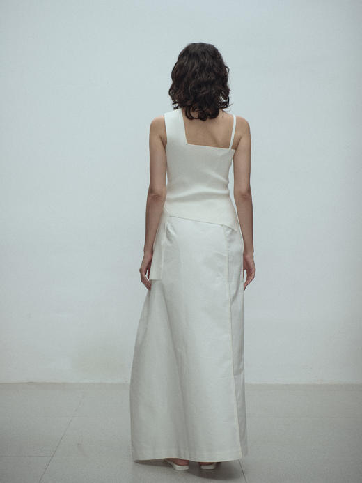 VC｜SS25078 Kaz one shoulder knit  top  [上衣 白 / 卡其 ] 商品图3