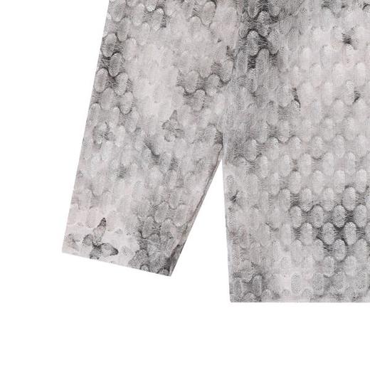 T2409夏季新款时尚个性美式扎染镂空圆领长袖T恤百搭潮流宽松套头上衣 商品图4