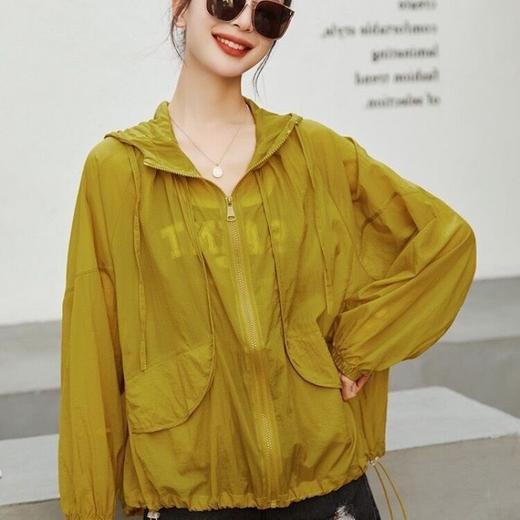 2025夏季新款防晒衣女轻薄透气外套小衫宽松连帽防晒服开衫皮肤衣 商品图2