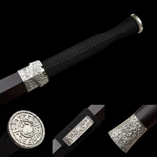 定胜汉剑 汉剑唐剑  乌兹钢 龙泉沈广隆宝剑 一体收藏宝剑 未开刃 商品图2