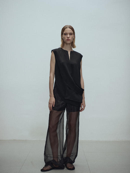 VC｜SS25120 Asti draped tank top [无袖上衣 黑 / 白 ] 商品图2