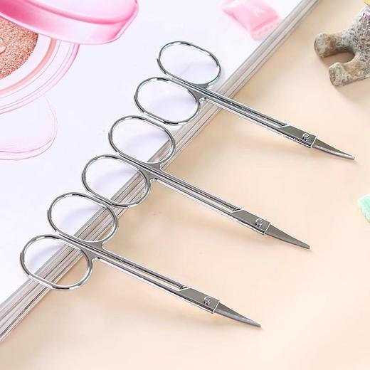 刀修修眉刀修眉修剪眉毛美容不锈钢器化妆修剪眉毛剪刀工具弯头 商品图2