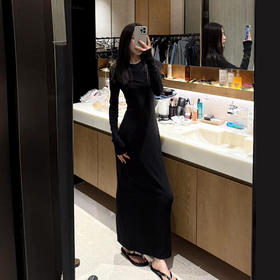 ROMI STUDIO“自信优雅”莱赛尔绵羊毛混纺长款连衣裙 RW24LLT1417