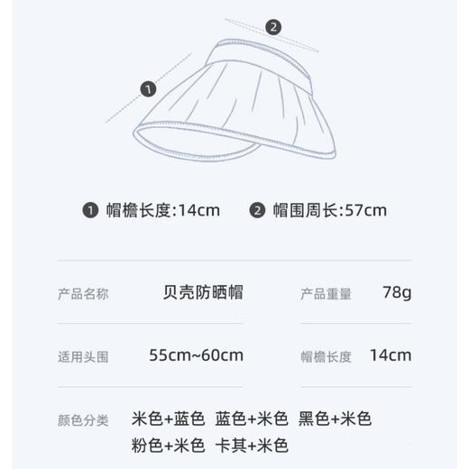 2025新款小红书爆款防紫外线遮脸遮阳防晒大帽檐太阳帽时尚贝壳帽空顶帽子女 商品图3