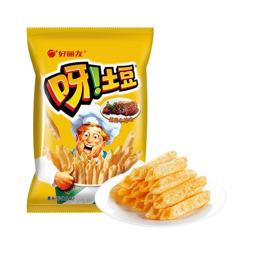 好丽友呀！土豆里脊牛排味土豆薯条 70g 商品图0