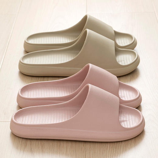 【盆底横条EVA拖鞋】无印EVA凉拖鞋家居拖夏季防水防滑踩屎感浴室皮纹拖 商品图0