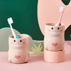 漱口杯塑料儿童杯子牙刷批发杯洗漱厂家情侣卡通家用杯套装刷牙 商品缩略图1