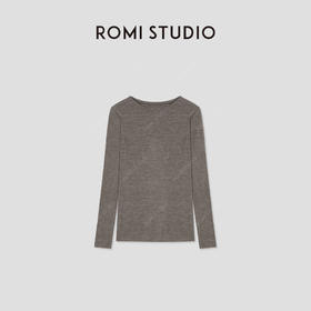 ROMI STUDIO“惬意自然”100%美利奴绵羊毛花纱套头毛衫 RWCSSM1708