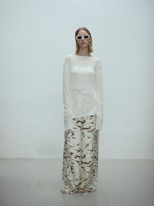 VC｜SS25081 Tully silk trousers [长裤 棕印花 / 蓝印花 ] 商品图1