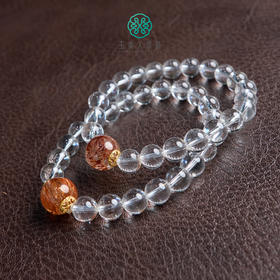 玉美人菲菲/水晶单圈圆珠手串约8mm+/多样性发一