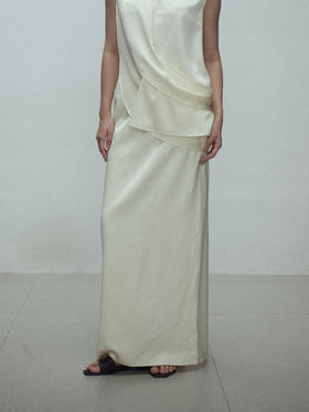 VC｜SS25121 Sora satin skirt [半身裙 黑 / 白 ]