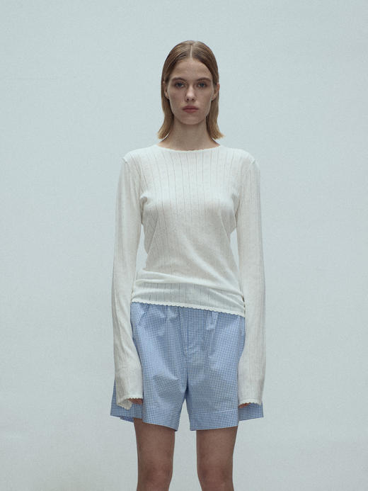 VC｜SS25089 Kaz basic shorts  [短裤 白 / 蓝 ] 商品图3