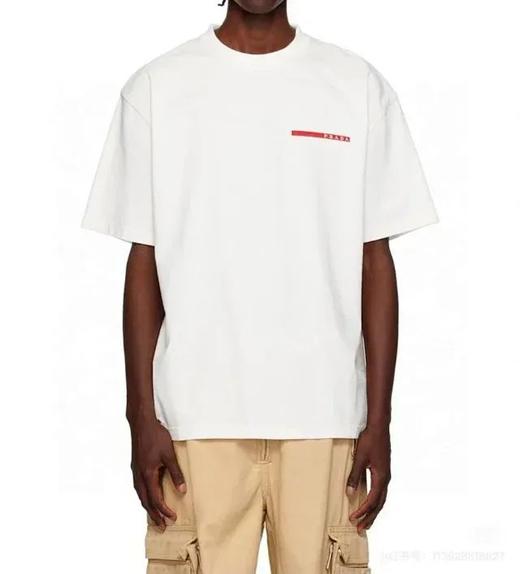 PRA情侣款红标硅胶标纯色短袖T恤 商品图0